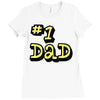 new dad number one 1 dad Ladies Fitted T-Shirt