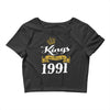 kings are born in 1991 Crop Top