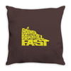 going downhill fast cycling Throw Pillow
