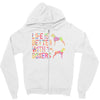 life is better with boxers Zipper Hoodie