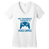 my favorite exercise is video games Women's V-Neck T-Shirt