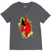 warning V-Neck Tee