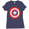 captain america dying bleeding logo Ladies Fitted T-Shirt
