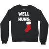 well hung endowed christmas stocking funny Crewneck Sweatshirt