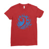 bass clef in blue Ladies Fitted T-Shirt