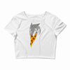 pizza wolf Crop Top