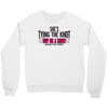 shes tying the knot buy us a shot Crewneck Sweatshirt
