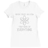 never trust an atom Ladies Fitted T-Shirt