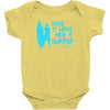 save a wave ride a surfer Baby Onesie
