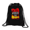 burn the patriarchy Drawstring Bags