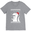 big trex santa ugly christmas V-Neck Tee