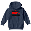 always give 100%, unless you're donating blood Youth Hoodie