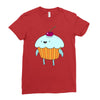 funny cartoon Ladies Fitted T-Shirt