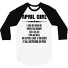 Super April Girl 3/4 Sleeve Shirt