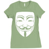 anonymous mask Ladies Fitted T-Shirt