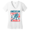 american football Women's V-Neck T-Shirt