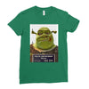 shrek mug shot funny Ladies Fitted T-Shirt