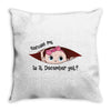 December Peeking Out Baby Girl Throw Pillow