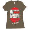 once you put my meat in your mouth Ladies Fitted T-Shirt