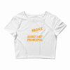 assistant principal Crop Top