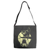 cat and bat halloween Adjustable Strap Totes