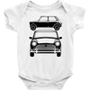 classic mini, ideal birthday gift or birthday present Baby Bodysuit