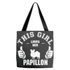 This Girl Loves Her Papillo Tote Bags