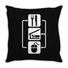 v2 eat sleep computer mouse Throw Pillow