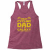 best cycling dad galaxy cycling Racerback Tank