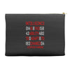 adapt or die encoded (white) Accessory Pouches