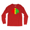rasta skull and crossbones reggae dub club rave Long Sleeve Shirts