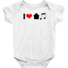 i love house music t shirt edm club wear rave electro party progressiv Baby Onesie