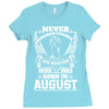 Never Underestimate Dog Rescuer Who Was Born August Ladies Fitted T-Shirt