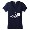 baby skeleton Women's V-Neck T-Shirt