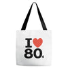 i love 80's Tote Bags