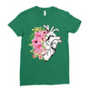 Heart And Flowers Ladies Fitted T-Shirt