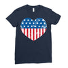 usa flag Ladies Fitted T-Shirt