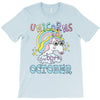 unicorns are born in october cute unicorn T-Shirt