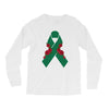 liver ribbon and rose Long Sleeve Shirts