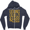 young wild and free Zipper Hoodie