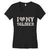 i love my soldier hunter camouflage Women's V-Neck T-Shirt