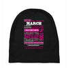 quens are born in march Baby Beanies