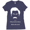 only women shave below the neck Ladies Fitted T-Shirt
