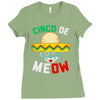 cinco de meow Ladies Fitted T-Shirt