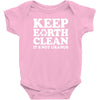keep earth clean it's not uranus Baby Bodysuit