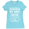 Dear Aunt, Thanks For Being My Aunt, Love, Your Favorite Ladies Fitted T-Shirt