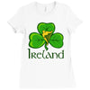 ireland shamrock Ladies Fitted T-Shirt