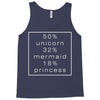 50 % unicorn (White) Tank Top