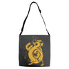bruce, the dragon Adjustable Strap Totes