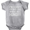 hungry apology Baby Bodysuit